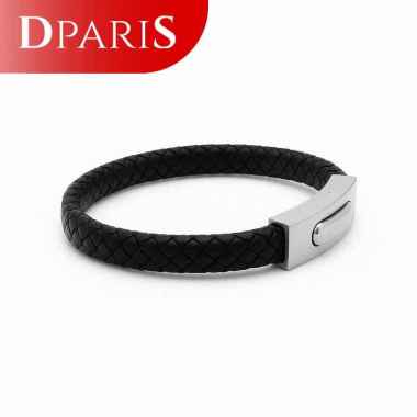 DPARIS Gelang Tangan Model Kulit Black TKI18000