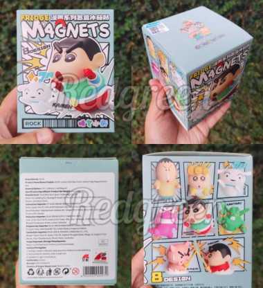 mainan anak action figure blind box crayon shinchan comic series fridge blind box magnets magnet