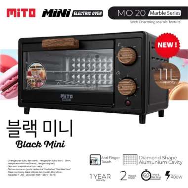 Mitochiba MO20 Oven Listrik Mini 11 Liter Pemanggang Kue MO20 Black