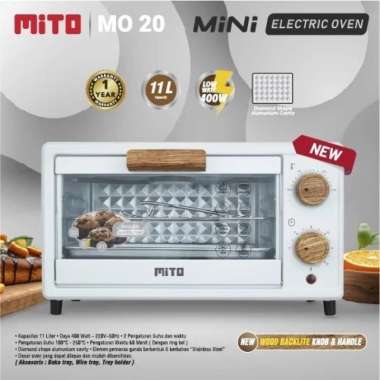 Mitochiba MO20 Oven Listrik Mini 11 Liter Pemanggang Kue MO20 White