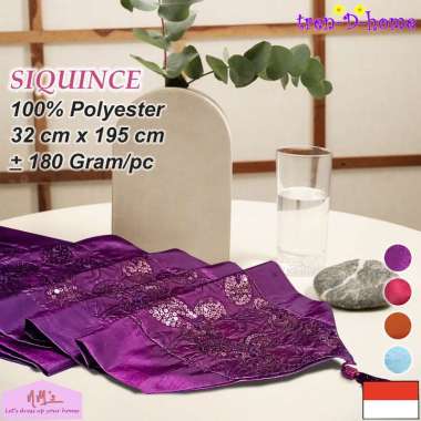 Tren-D-home taplak meja makan kulkas buffet table runner panjang 32 cm x 195 cm aesthetic motif mode