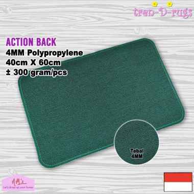 Keset kaki polos polypropylene alas dapur kamar tidur mandi pintu masuk murah minimalis 40 cm x 60 c