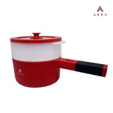 ARRA Electric Cooking Pot Panci Listrik Coating Ceramic Non-Stick Pan Multifungsi RED