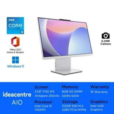Lenovo Ideacentre AIO 24IRH9 60ID,61ID, Ci5-13420H/8GB/512GB/W11HSL+OHS/1Y/23.8” FHD IPS F0HN0060ID,