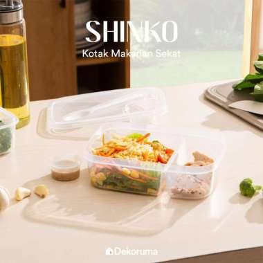 Dekoruma SHINKO Kotak Makan Sekat 2 / Lunch Box Microwave Safe