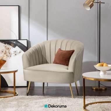 Dekoruma ZIKA Sofa Minimalis 1 Dudukan / Sofa Single Seater - Cokelat