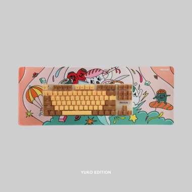 Rexus New Ayaka Series - Bundling Keyboard Gaming TKL & Mousepad Yuko Coklat