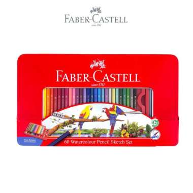 Faber-Castell Pensil Warna Cat Air Watercolour Pencils Special Edition set 60 dan 100, Jumlah 60 War