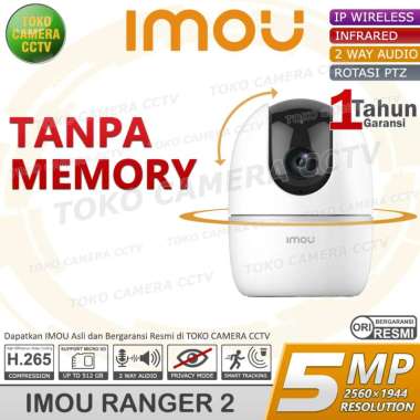 CCTV WIFI PTZ IMOU RANGER 2 5MP KAMERA CCTV PINTAR BERSUARA INFRARED TANPA MEMORI