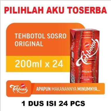 Teh Botol Sosro Kotak Original 200 ml - ( HARGA 1 DUS ISI 24 )