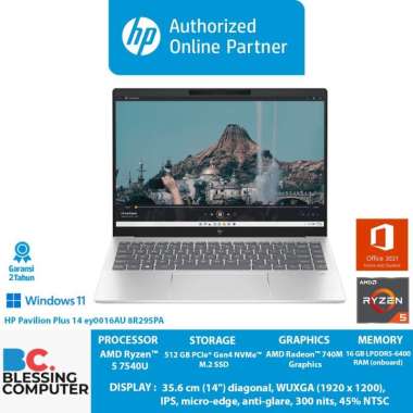 HP Pavilion Plus 14 ey0016AU 8R295PA Ryzen 5 7540U 16GB 512GB W11 OHS