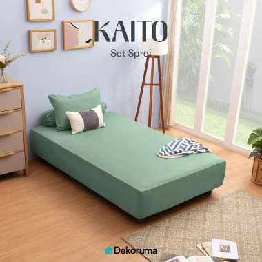 Dekoruma KAITO Forest Green Set Sprei Microtex Super Single 90x200x30