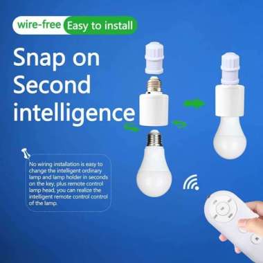Fitting Lampu Wireless Remote Control Timer Otomatis On Off E27 Plug Universal Wireless Remote Contr