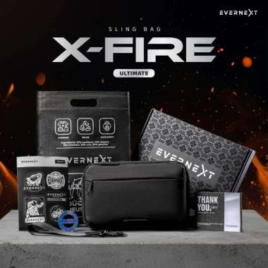 EVERNEXT - TAS SELEMPANG PRIA ANTI AIR CLUTCH BAG MULTIFUNGSI PRIA 3IN1 X-FIRE SLING BAG PRIA WATERP
