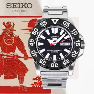 SEIKO 5 Sports SNZF51K1 Monster 100M Black Dial Automatic 3-Year Official Warranty Jam Tangan Pria