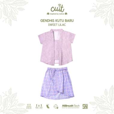 CUIT Gendhis Kutubaru Motif Batik Setelan Anak Perempuan 3-10 Tahun 9-10 Tahun Sweet Lilac