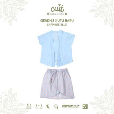 CUIT Gendhis Kutubaru Motif Batik Setelan Anak Perempuan 3-10 Tahun 4-5 Tahun Blue Sapphire