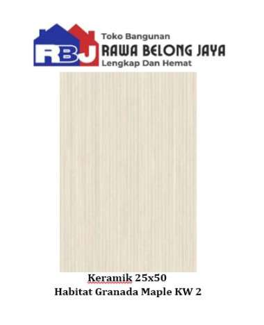 Keramik 25x50 Habitat Granada Maple KW2 / Keramik Dinding Glossy 25x50