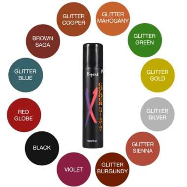 X-Pert Colour Hair Spray 75ml - Pewarna Rambut Spray Blue Sky