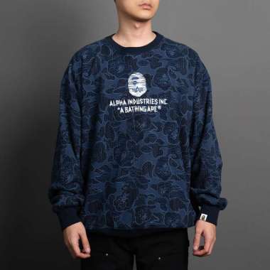 BAPE Sweater x Alpha Industries Navy ( 100% Authentic ) XL/XXL