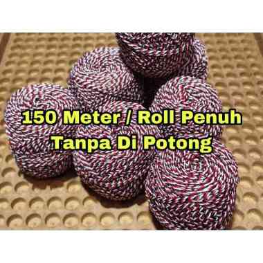 TALI GELANG TRIDATU BALI 150 METER TALI 3 WARNA BENANG LILIT 1 GULUNG BESAR ROLL PENUH BENANG 2MM