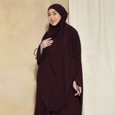 Lozy Hijab - Yasmin French Khimar Lozy X Cut Syifa (Jilbab Syari Cadar Haji dan Umrah Anti UV) Viole