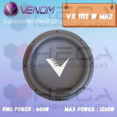Venom VX-1112W MKII Subwoofer Pasif 12" inch Double Coil Sub Bagasi Bass Audio Mobil VX1112W