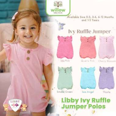 Bodysuit Bayi - Libby Ivy Ruffle Jumper Polos 6-12M Thistle