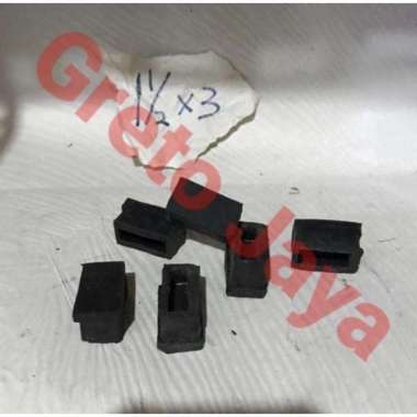 ( 1.5x3 ) Kaki Karet Kotak Besi Tutup Pipa Hollow Aluminium 1.5 x 3 cm Rak Holow Kursi Holo Alas Mej