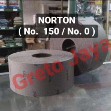 ( Nomer 150 / No 0 ) Amplas Merk NORTON Kertas Gosok Meteran Ampelas Roll Rol Not Specified