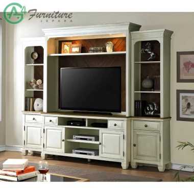 Bufet Tv Minimalis Modern Cemara - Kayu Mahoni
