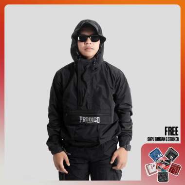 Prodigo - Jaket Gorpcore Pria Baluran Motif 3 I Jaket Cagoule I Gorpcore Jacket I Jaket Hitam Unisex