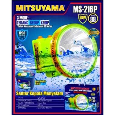 SENTER CAS KEPALA SELAM 80W/100W MS 216P PUTIH/ MS 216P PLUS MITSUYAMA ms216p plus