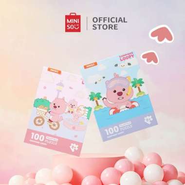 Miniso x ZANMANG Loopy Collection Puzzles 100-Piece Photo Frame Puzzle Bingkai Foto Imut-imut Loopy 