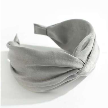 Bando Korea Bando Bandana Wanita Murah Bando Lebar - 1. Abu-Abu