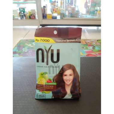 Nyu Creme hair Colour Sachet [20mL/sachet] Natural Brown