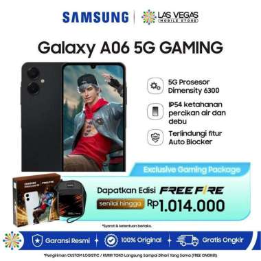 Samsung Galaxy A06 5G 6/128GB Gaming Edition Garansi Resmi Black Gaming