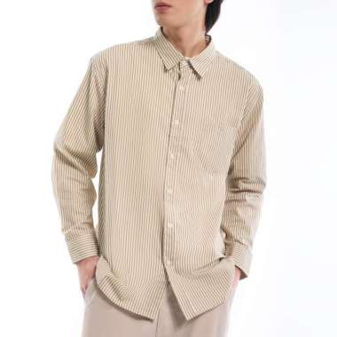M231 Shift Kemeja Pria Stripe Panjang 1072A Dewasa-M