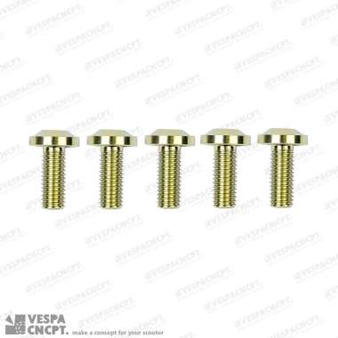 Baut Titanium Flat Velg Belakang Yellow Vespa Sprint Primavera