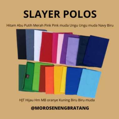 SLAYER POLOS SEGI 4 ospek motor fashion manasik anak hitam
