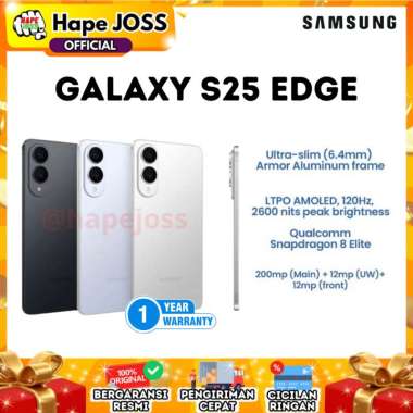 Samsung Galaxy S25 EDGE 5G 12/256GB Garansi Resmi SILVER