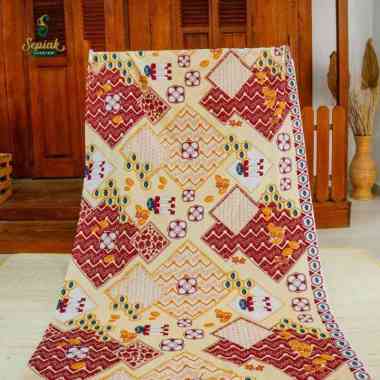 SEPIAK BELITONG KAIN BATIK CETAK MOTIF BATU SATAM KAIN PREMIUM BATIK KEKINIAN Cokelat