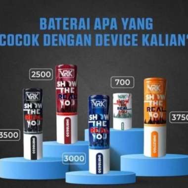 VRK BATTERY 18650 SERIES 2500MAH - 3000MAH - 3500MAH - 3750MAH - 30A - 40A - 35A ORIGINAL VRK USA BA