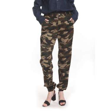 2nd RED Celana Jogger Wanita Loreng Coklat 242204N M