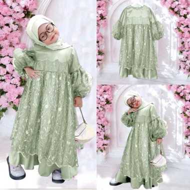 Kid Yaya dress kids baju muslim anak perempuan gamis brukat anak gamis pesta anak gamis brukat anak