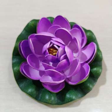 bunga teratai apung bunga lotus imitasi Ungu
