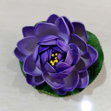 bunga teratai apung bunga lotus imitasi Ungu tua