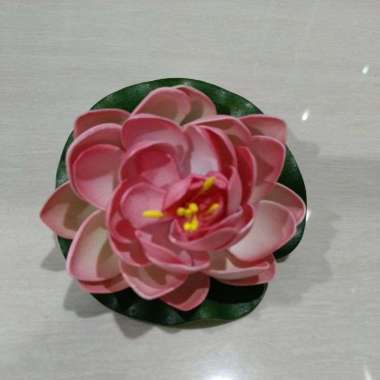 bunga teratai apung bunga lotus imitasi Baby pink