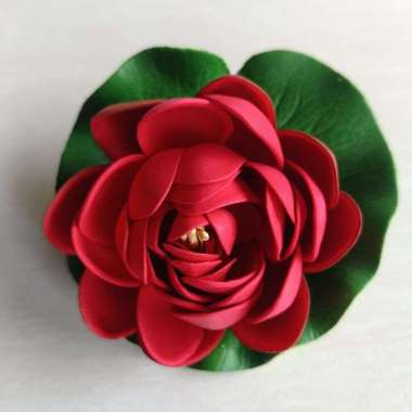 bunga teratai apung bunga lotus imitasi Merah