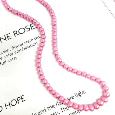 Mutiara Sintetis Bulat Berat Premium Mutsin Manik Manik DIY (4mm & 6mm) - BH154 PINK (4MM)